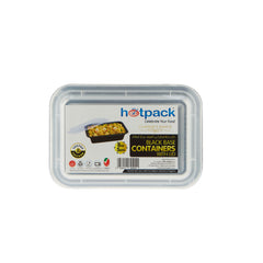 Black Base Rectangular Container 58 Oz 150 Pieces - Hotpack Oman