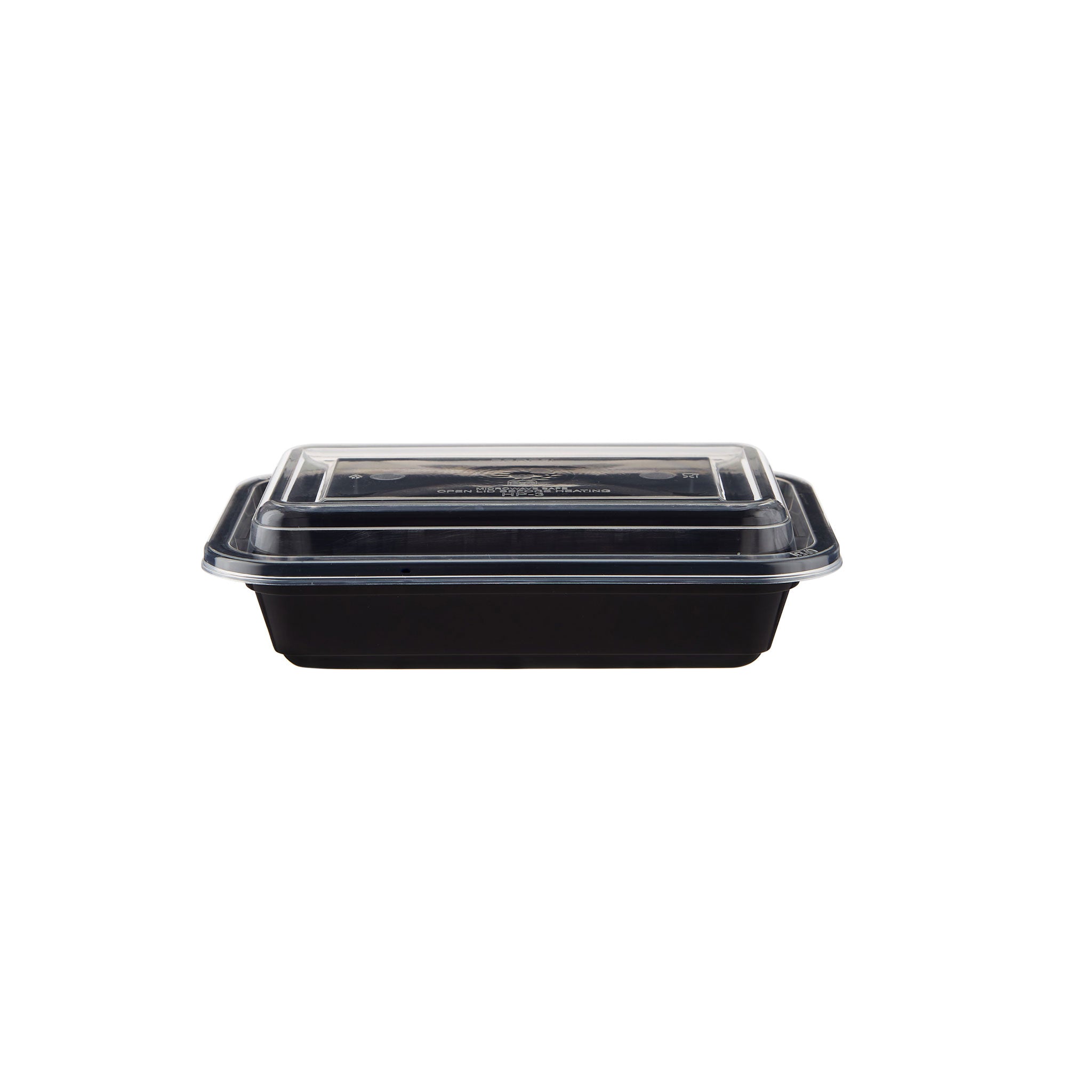Black Base Rectangular Container 58 Oz 150 Pieces - Hotpack Oman