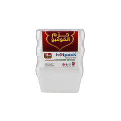 5 Pieces Each*10 Packet Clear Microwave Container Combo Pack 500ml + 750ml + 1000ml SPECIAL OFFER