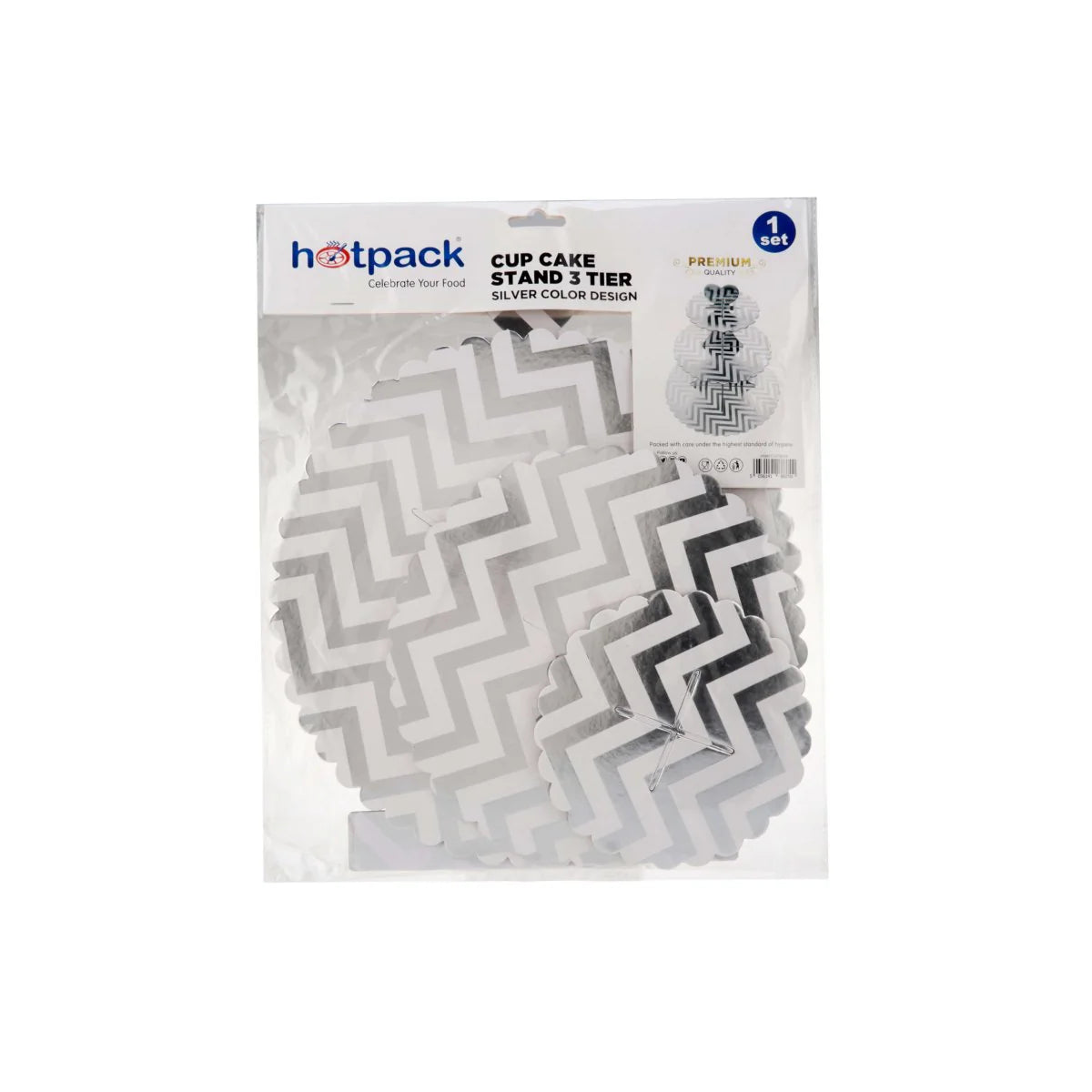 Silver Cup Cake Stand 3 Layer