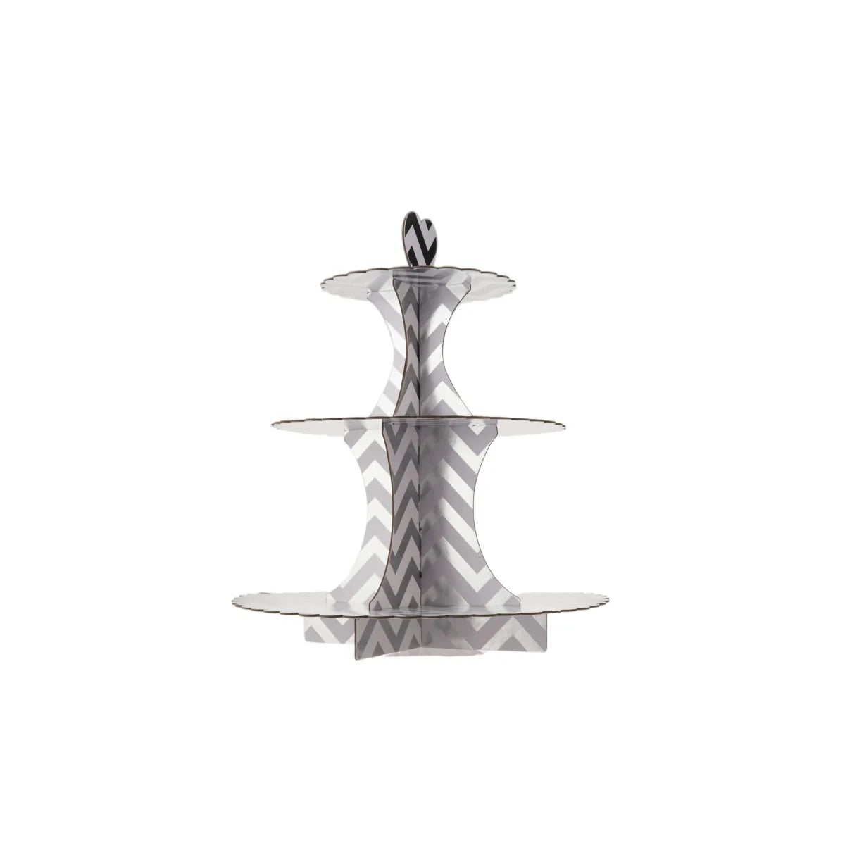 Silver Cup Cake Stand 3 Layer