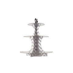 Silver Cup Cake Stand 3 Layer
