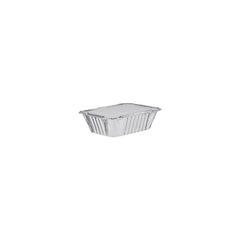 Aluminum Containers with Lid 8325 (127 Mm Length x 100 Mm Width x 35 Mm Height)10 Pieces - hotpack.om