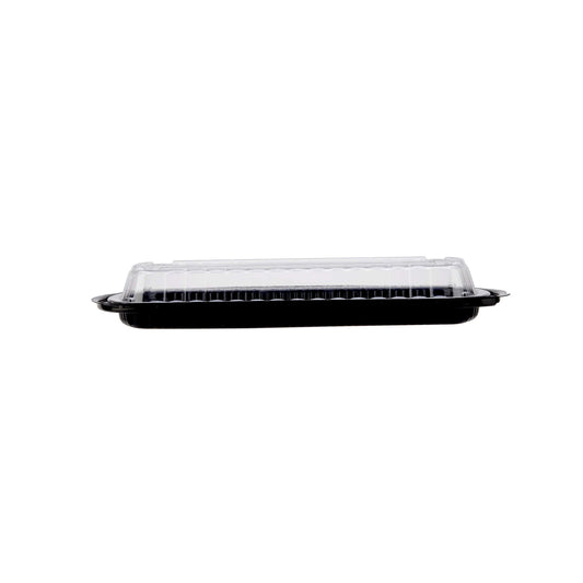 Black Base Rib Container With Lid