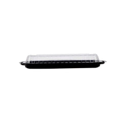 Black Base Rib Container With Lid