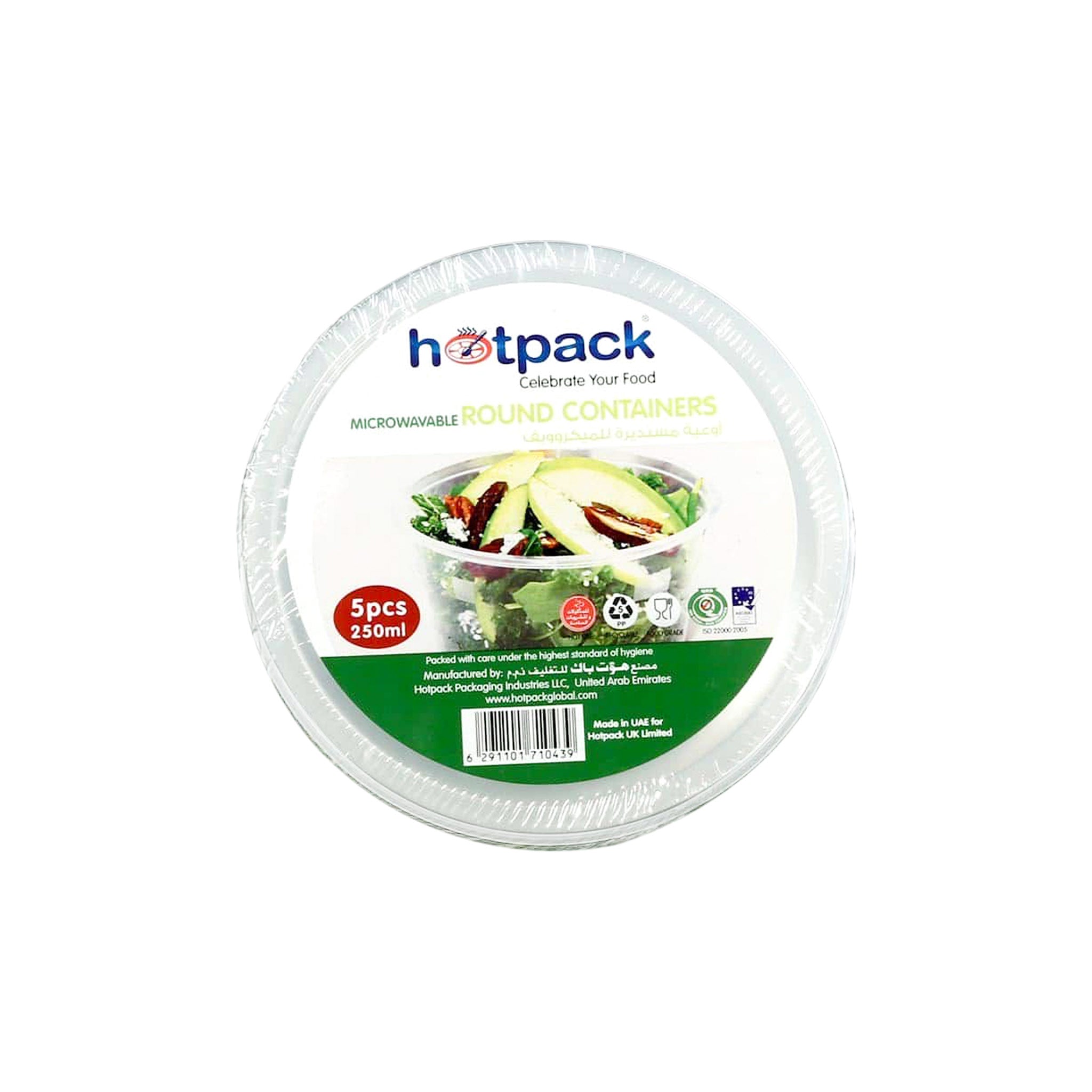 250 Ml Round Microwavable Container Base With Lid