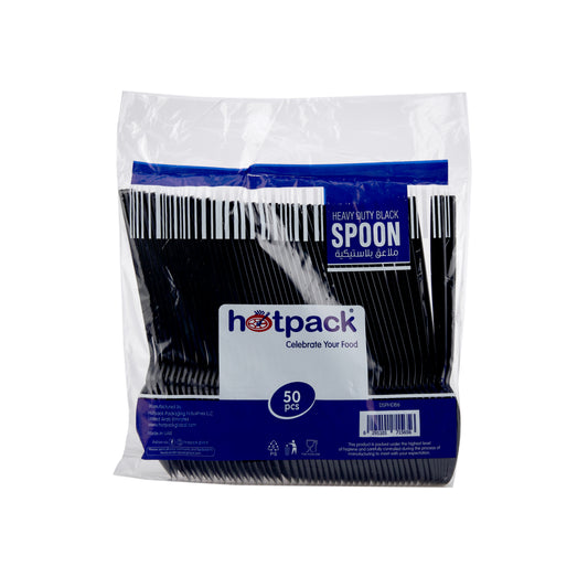 Plastic Heavy Duty Black Spoon