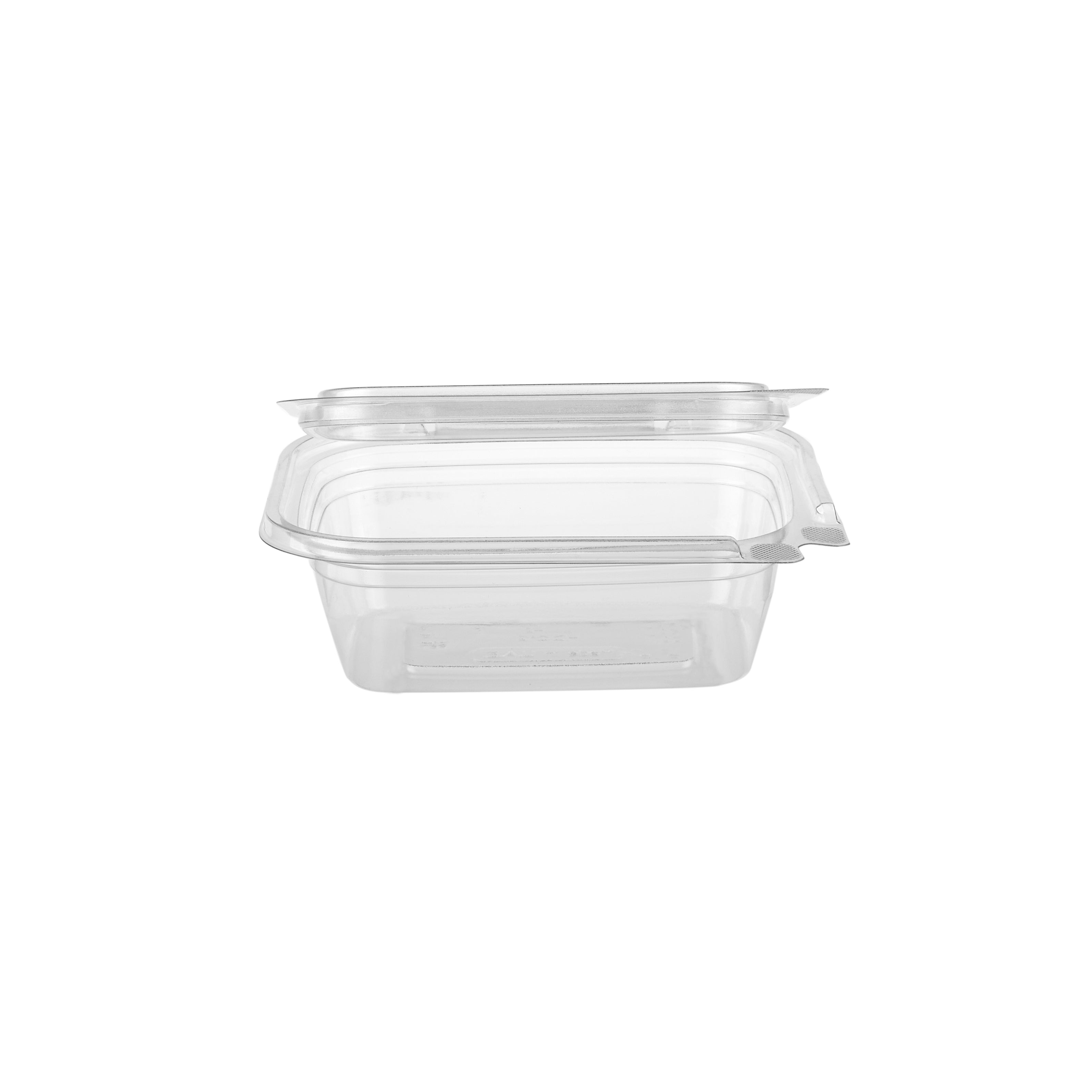200 Pieces  Hinged Square Deli Clear Pet Container 8oz