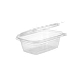 200 Pieces Hinged Square Deli Clear Pet Container 12oz