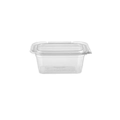 200 Pieces Hinged Square Deli Clear Pet Container 16oz