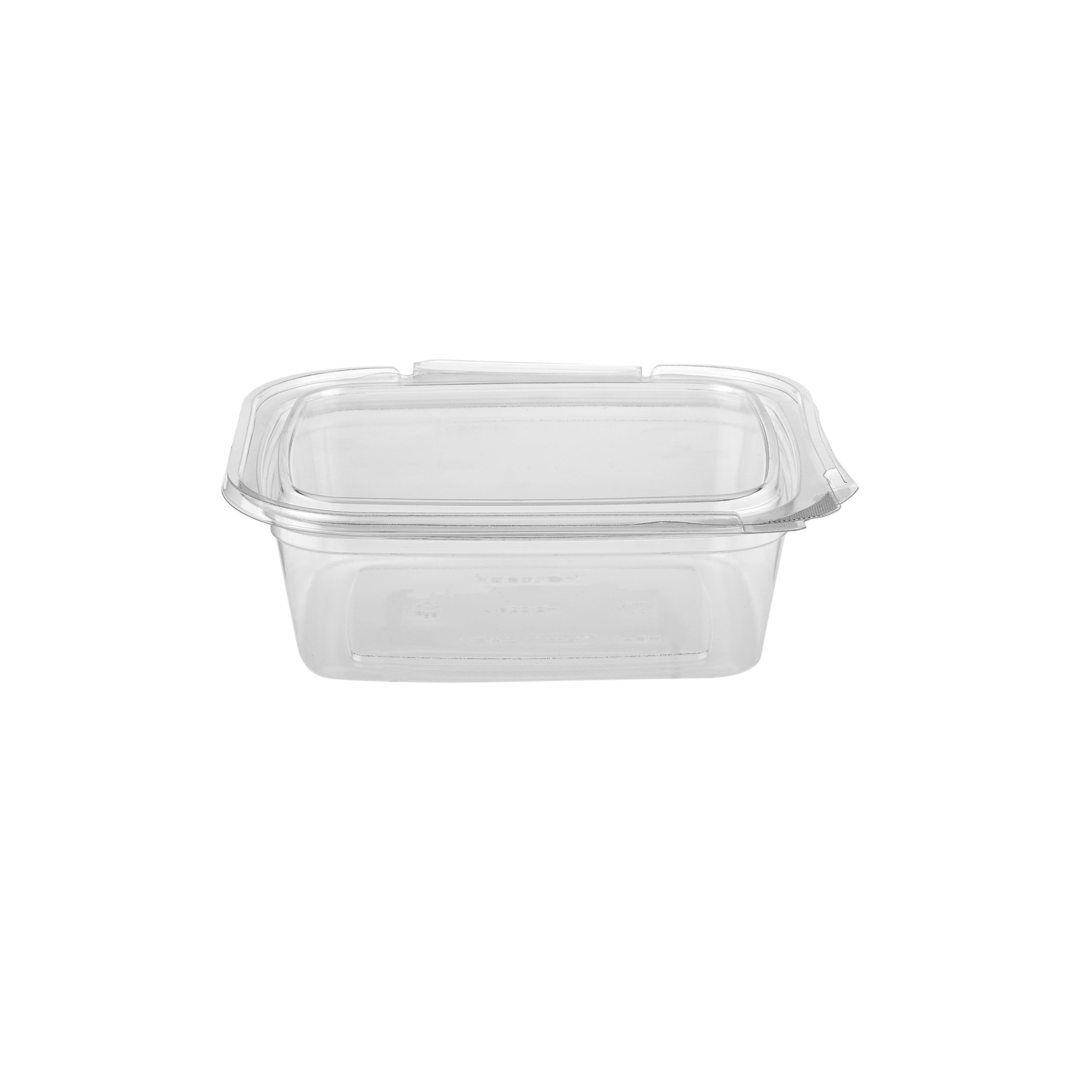 200 Pieces Hinged Square Deli Clear Pet Container 28oz