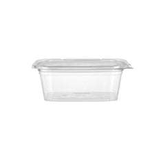 200 Pieces Hinged Square Deli Clear Pet Container 32oz