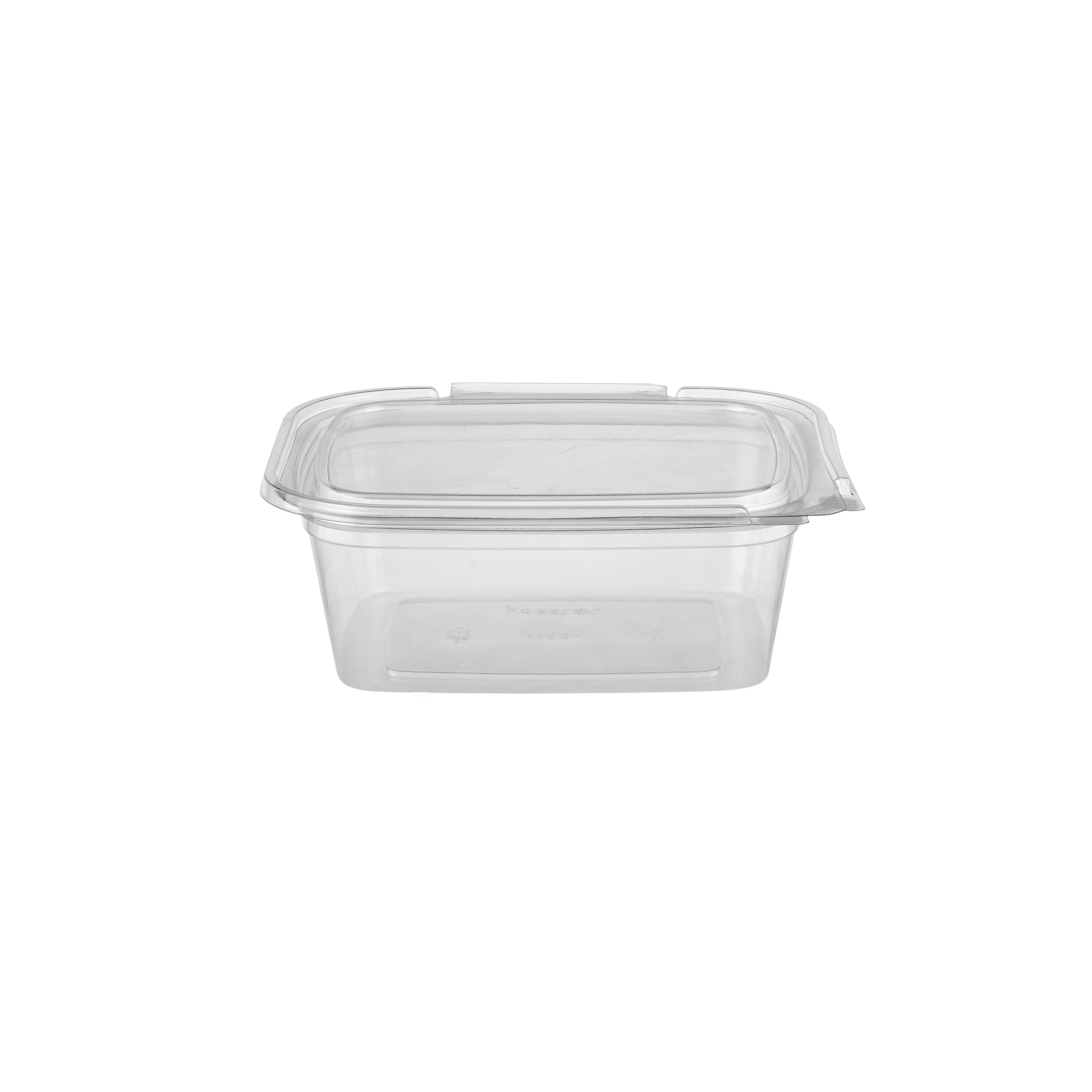 200 Pieces Hinged Square Deli Clear Pet Container 32oz