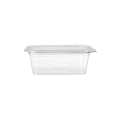 200 Pieces Hinged Square Deli Clear Pet Container  48oz