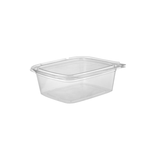 200 Pieces Hinged Square Deli Clear Pet Container  48oz