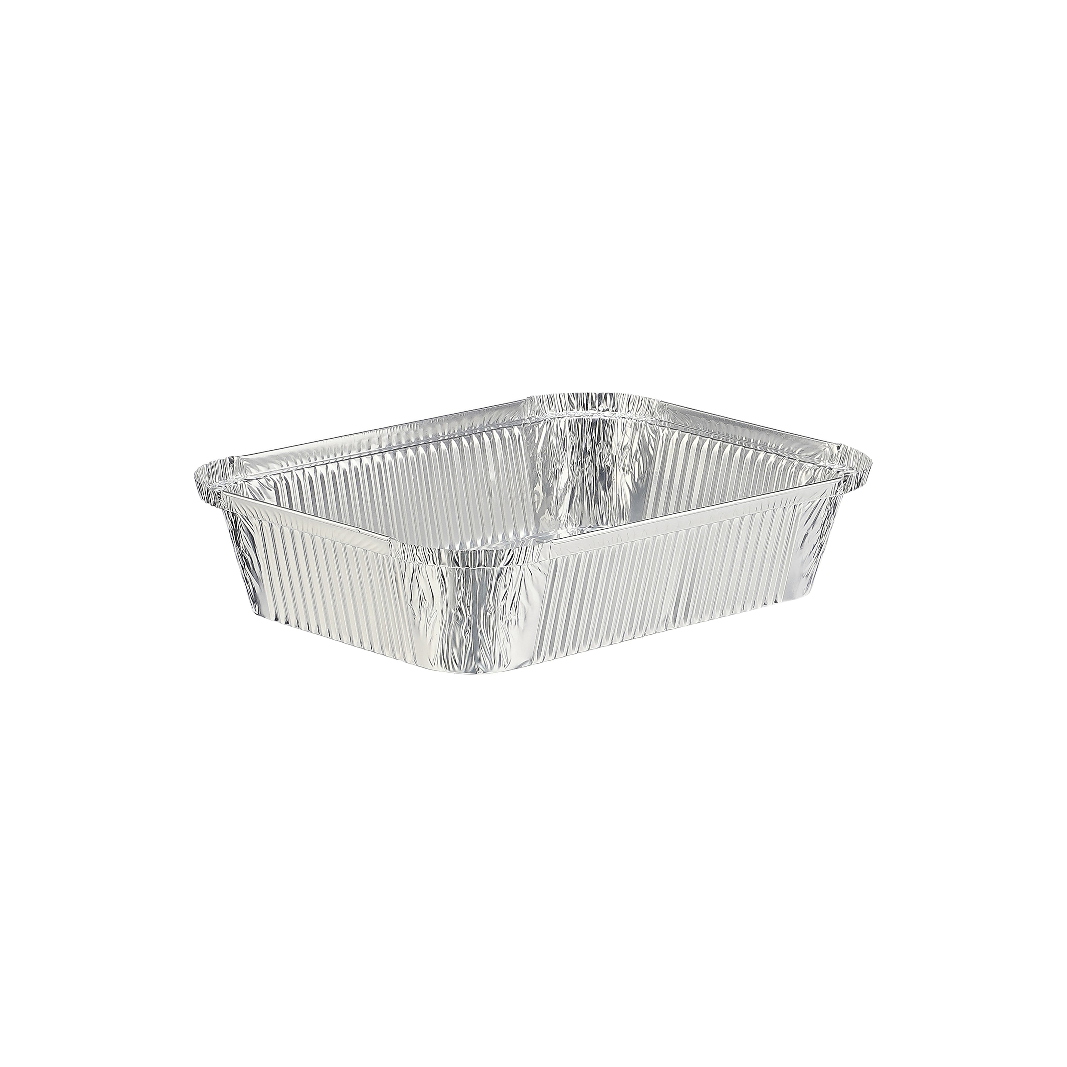 10 Pieces Aluminum Containers with Lid  83185 ( 1850 CC ) 260 x 192 x 50 Mm