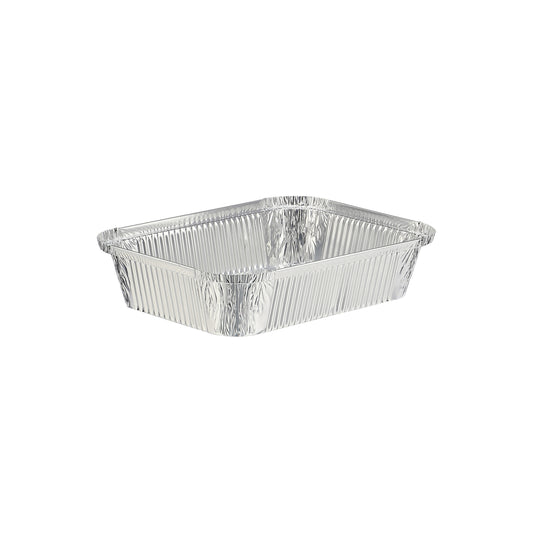 10 Pieces Aluminum Containers with Lid  83185 ( 1850 CC ) 260 x 192 x 50 Mm