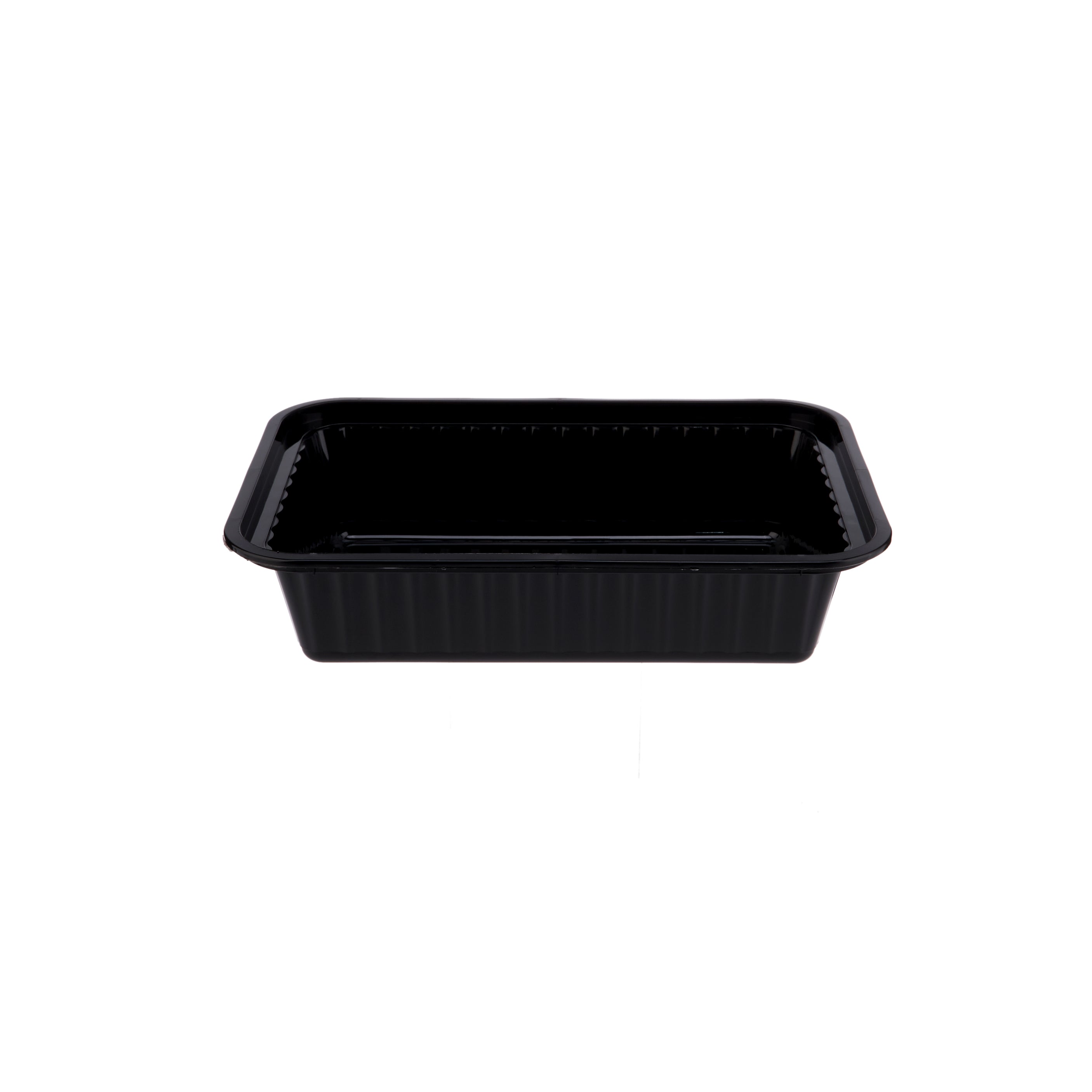 Black Base Round PP Container 38 oz with Lid