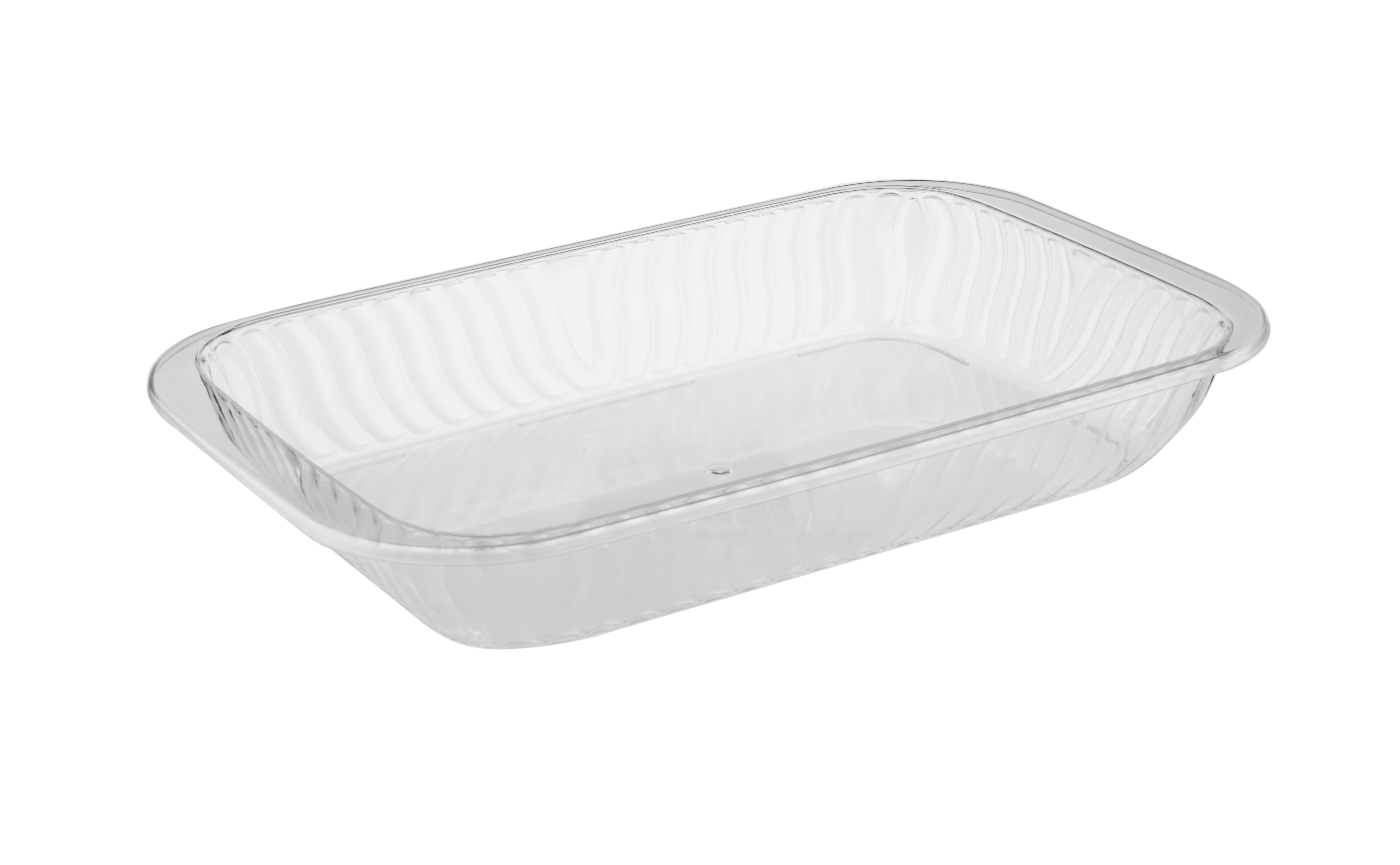 Rectangular Flower Clear Pyrex Disposable Tray