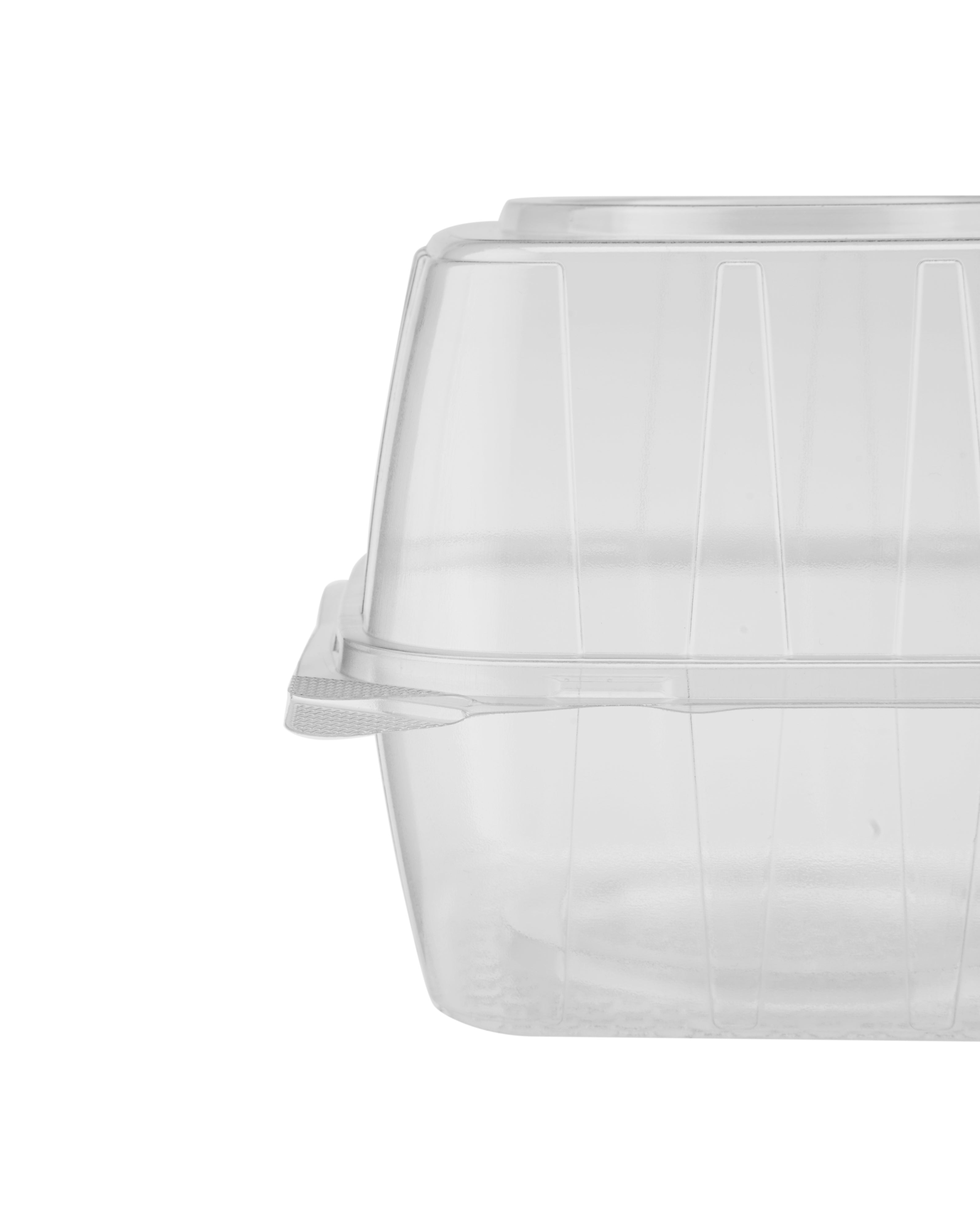 250 Pieces Clear Hinged 6 Croissant Container