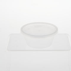 1000 Pieces Clear Round Microwavable Portion Cup 60ml With Lid