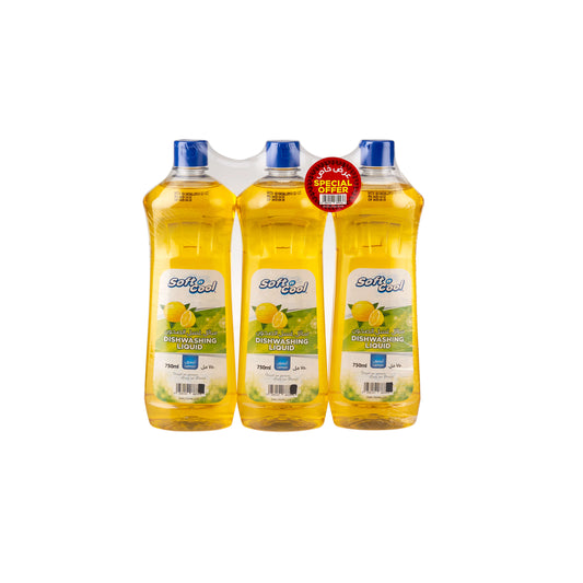 3 Pieces Soft N Cool Dishwash Liquid 750Ml Offer Pack