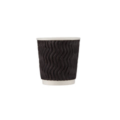 1000 Pieces Dark Brown Zig Zag Ripple Paper Cups 4 Oz