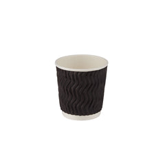 1000 Pieces Dark Brown Zig Zag Ripple Paper Cups 4 Oz