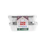 10 Pieces X 2 Aluminum Twin Pack Food Storage Container 1850 cc