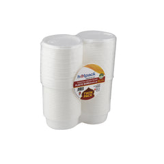 25 Pieces X 2 Plastic Bowl With Lid 225ML X 2 PACK SPECIAL OFFER