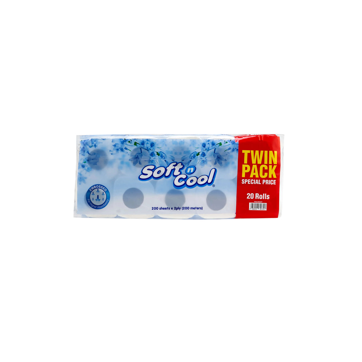 Soft n Cool Twin Pack Toilet Roll 2 Ply 200 Sheets