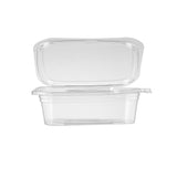 200 Pieces Tamper Evident Square Clear Pet Container 24oz