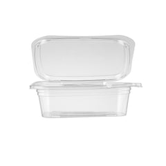 200 Pieces Tamper Evident Square Clear Pet Container 24oz