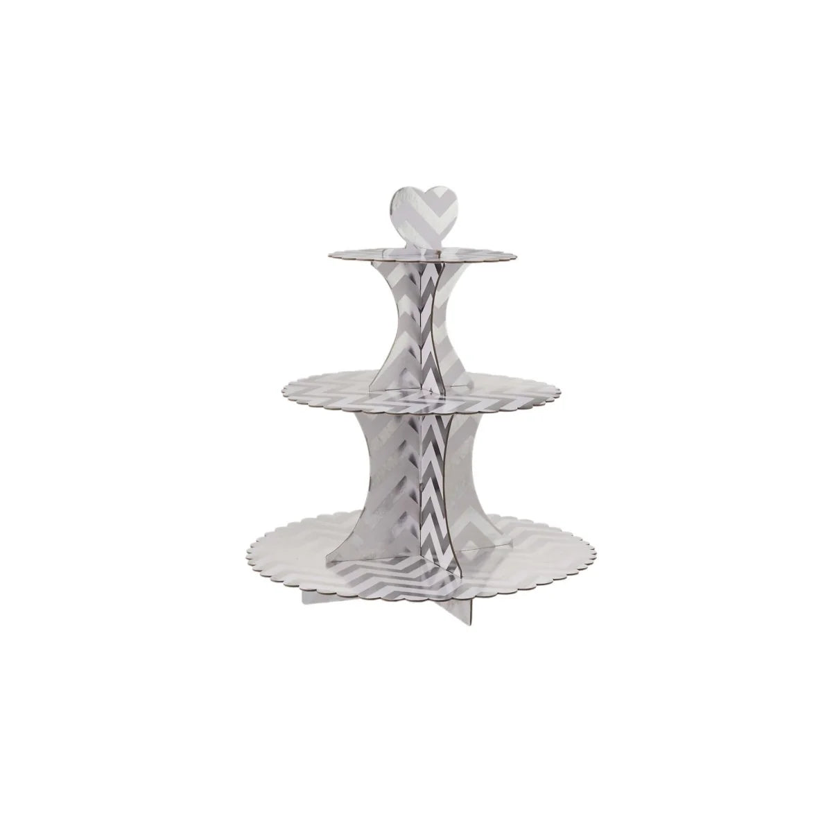 Silver Cup Cake Stand 3 Layer 