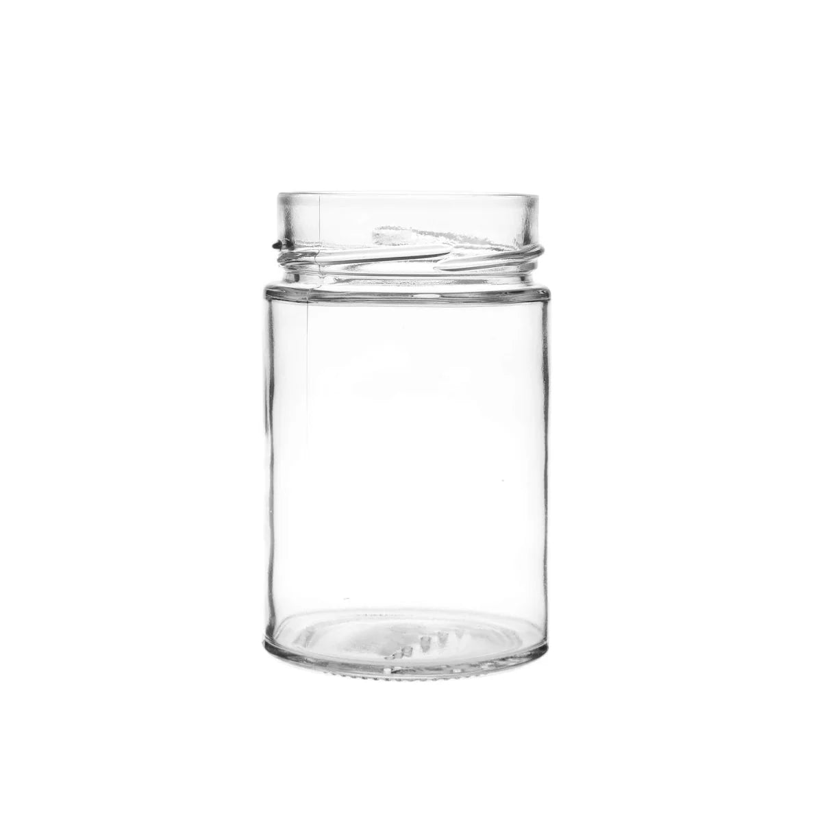 Glass Jar Ergo Shape With Silver Lid