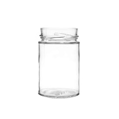 Glass Jar Ergo Shape With Silver Lid