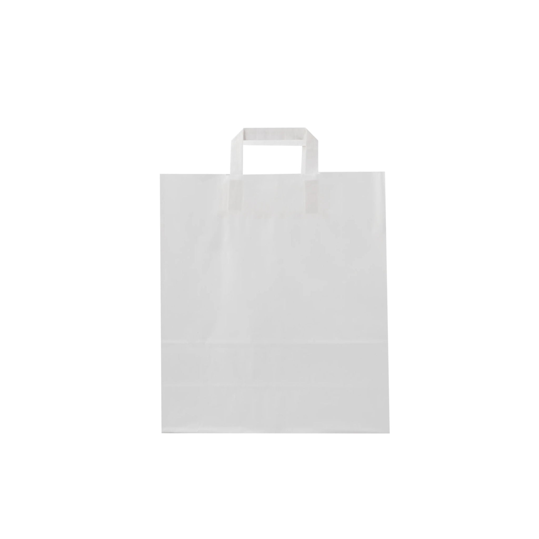 Paper Bag White Flat Handle 32X12X35 Cm