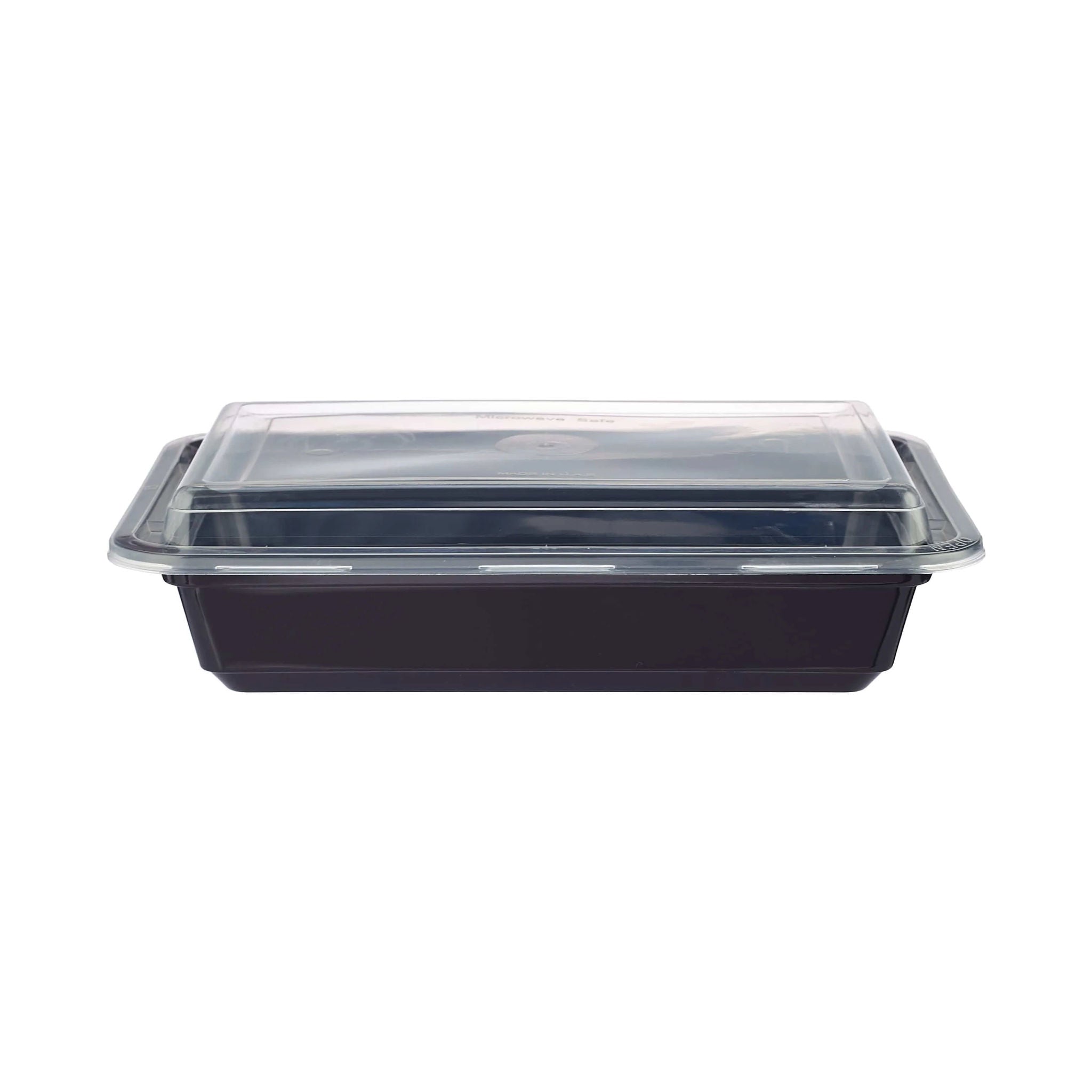 Black Base Rectangular Container 32 Oz 300 Pieces - Hotpack Oman