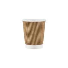 Kraft Ripple Paper Cups - Hotpack UAE