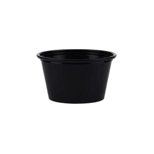 2500 Pieces Black Portion Cup 100CC - Hotpack UAE