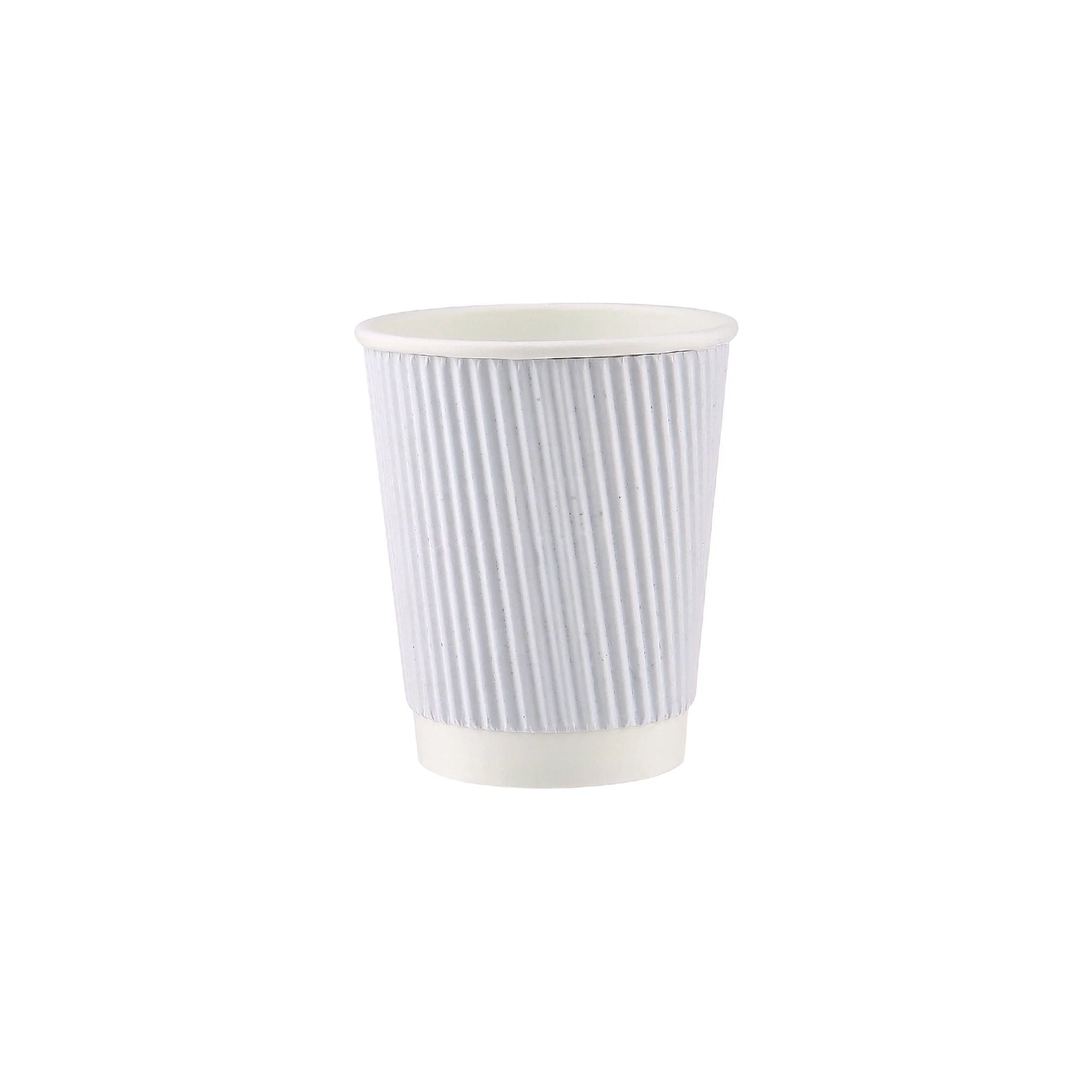 8 Oz White Ripple Cup