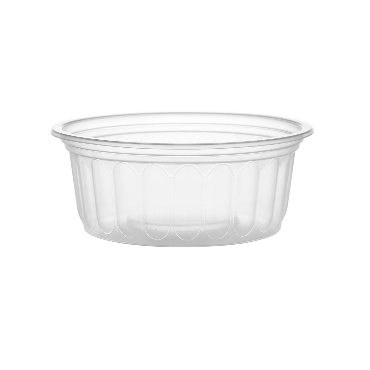 Disposable Plastic Corrugated Clear Round Container 200ml Hotpack Oman