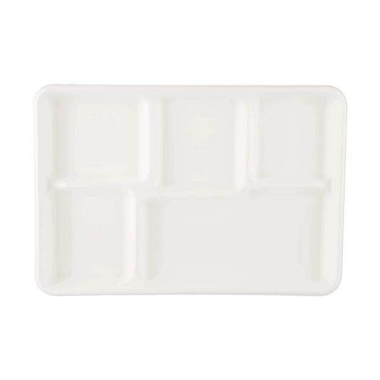 12.5 Inch Bio-Degradable 5-Compartment Plate