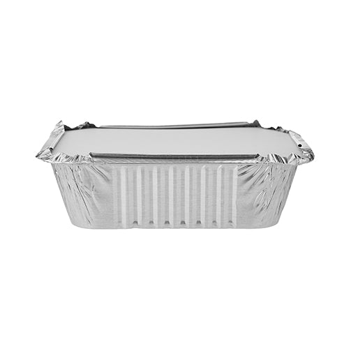 Aluminum Containers with Lid 8342 ( 420 CC ) 147 Mm Length x 122 Mm Width x 40 Mm Height | 10 Pieces - Hotpack Oman