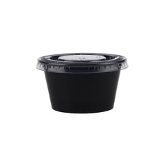 2500 Pieces Black Portion Cup 100CC - Hotpack UAE