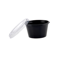 2500 Pieces Black Portion Cup 100CC - Hotpack UAE