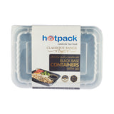 Hotpack Rectangular Microwaveable Containers With Lid 