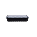 Black Base Rectangle Container With Lid 