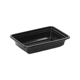 Hotpack | Black Base Rectangular Container 8 oz (250 ml) with Lids | 150 Pieces - Hotpack Oman