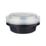 Black Base Round Container With Lid